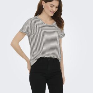 JDYSISSY S/S O-NECK TOP JRS Stripe Sky Captain