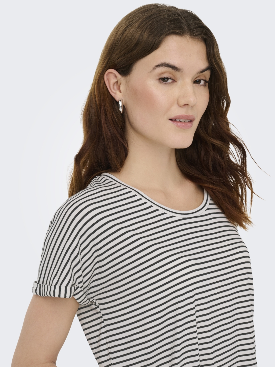 JDYSISSY S/S O-NECK TOP JRS Stripe Sky Captain