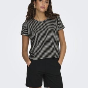 JDYSISSY S/S O-NECK TOP JRS stripe Sky Captain/cloud dancer