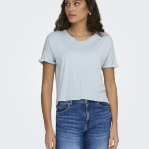 JdySissy S/S v-neck t-shirt Cashmere Blue