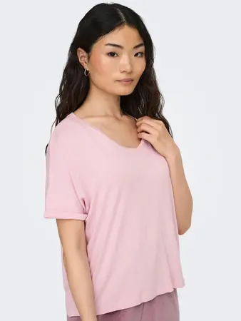 JdySissy S/S v-neck t-shirt Fragrant Lilac