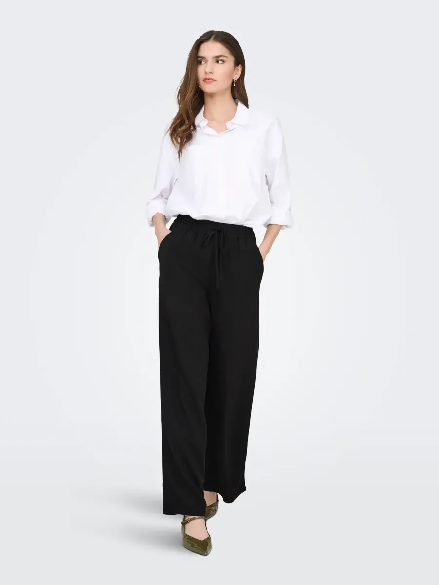 JdySay Linen wide pant L32 black