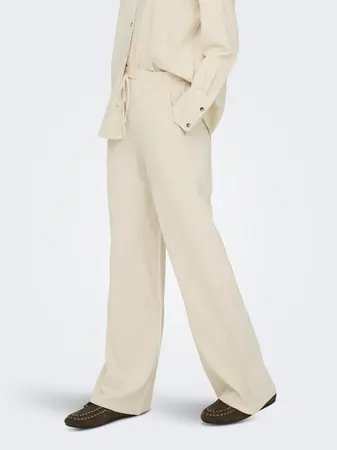 JdySay Linen wide pant Oatmeal