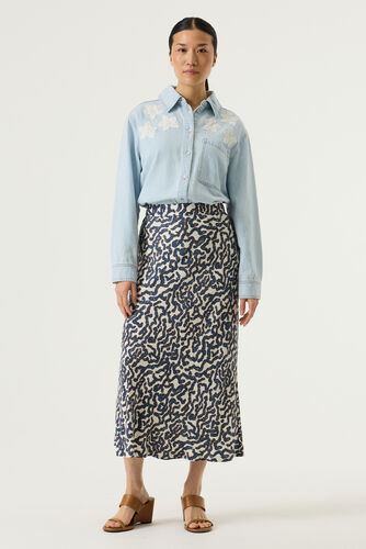 Rok met print Off White