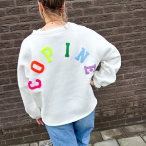 Sweater Copine off white multicolor