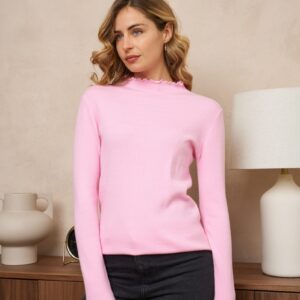 Truitje met hogere col roze