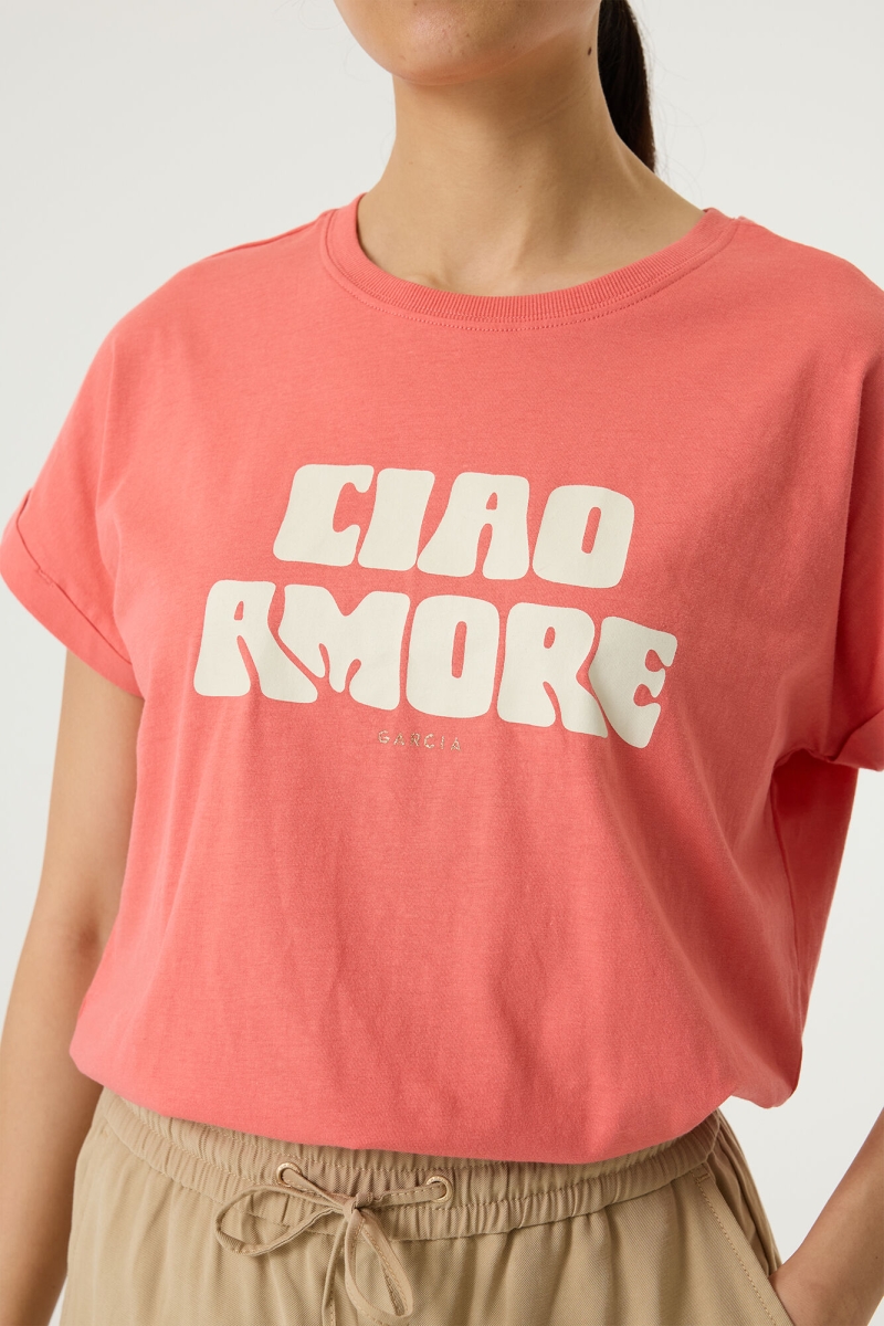T-shirt ciao amore Coral Crush