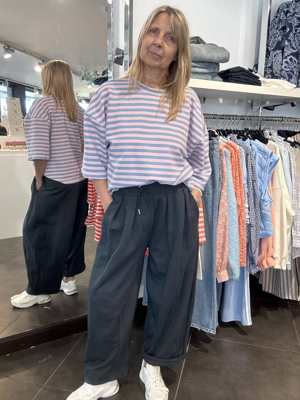 Loose pants in joggingstof