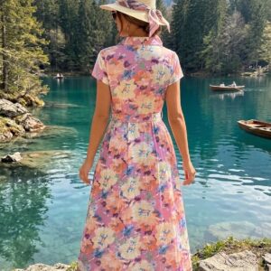 Jurk Audry Oranje & gele bloemen