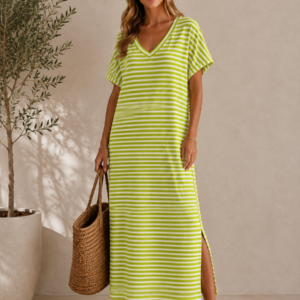 Badstoffen jurk stripe TU 5 kleuren