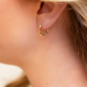 Basic gedraaide oorringen GOUD