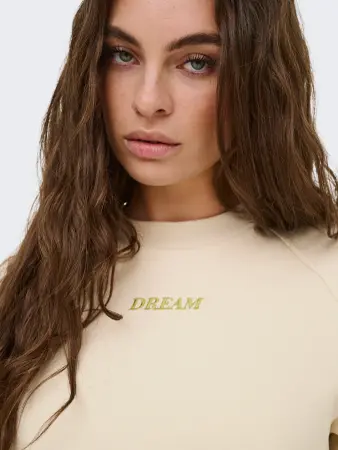 JDYOLIVIA 2/4 SWEATSHIRT Oatmeal