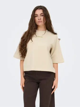JDYOLIVIA 2/4 SWEATSHIRT Oatmeal