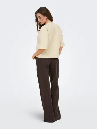 JDYOLIVIA 2/4 SWEATSHIRT Oatmeal