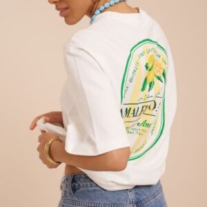 T-shirt Amalfi coast wit