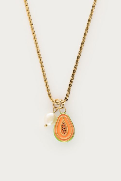Tropical ketting met Papaya GOUD