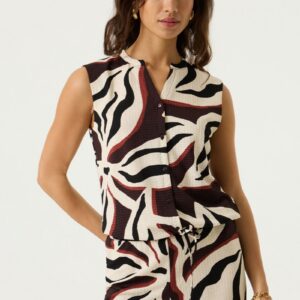 Mouwloze blouse Hazel bloom