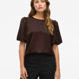 ViEllette satin puff Coffee Bean