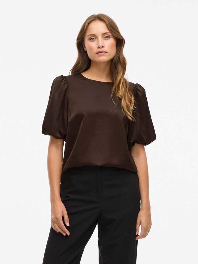 ViEllette satin puff Coffee Bean