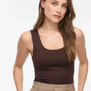 ViKenza u-neck tank top rev Coffee Bean