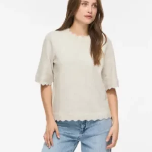 ViNikolina 2/4 knit top natural melange