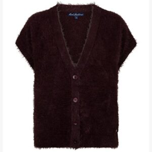 Sleeveless fuzzy Burgundy