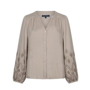 Blouse embroidery light truffle