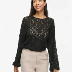 Vialdeia kanten top black