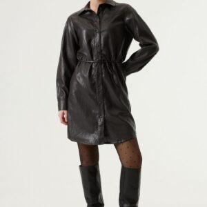 Bruine leather look jurk