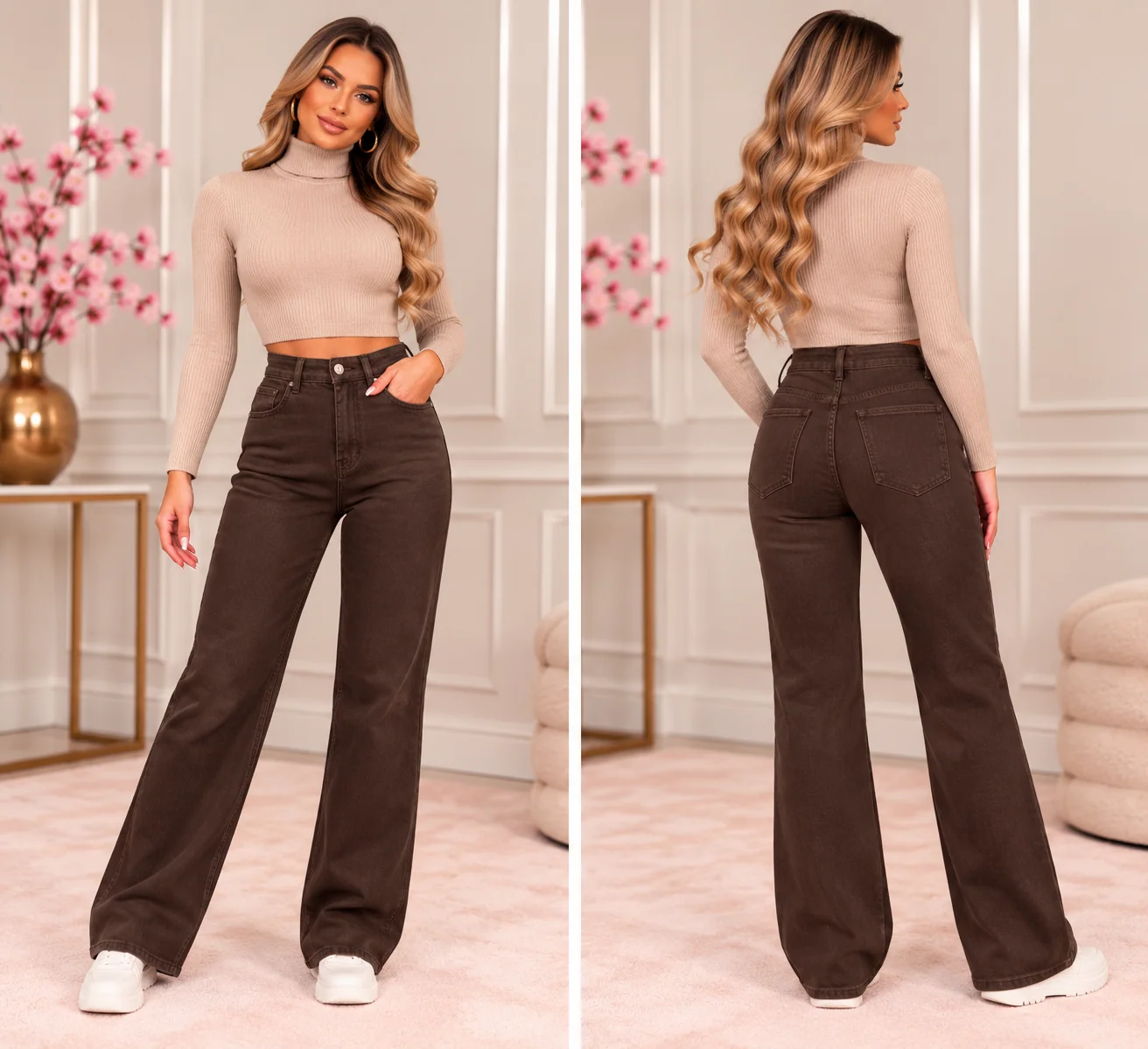 Goodies wide leg brown