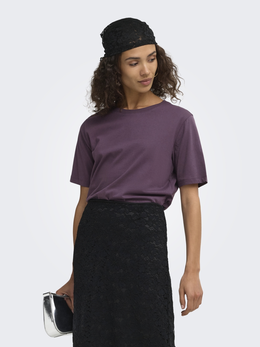 JDYREX S/S TOP Plum Perfect