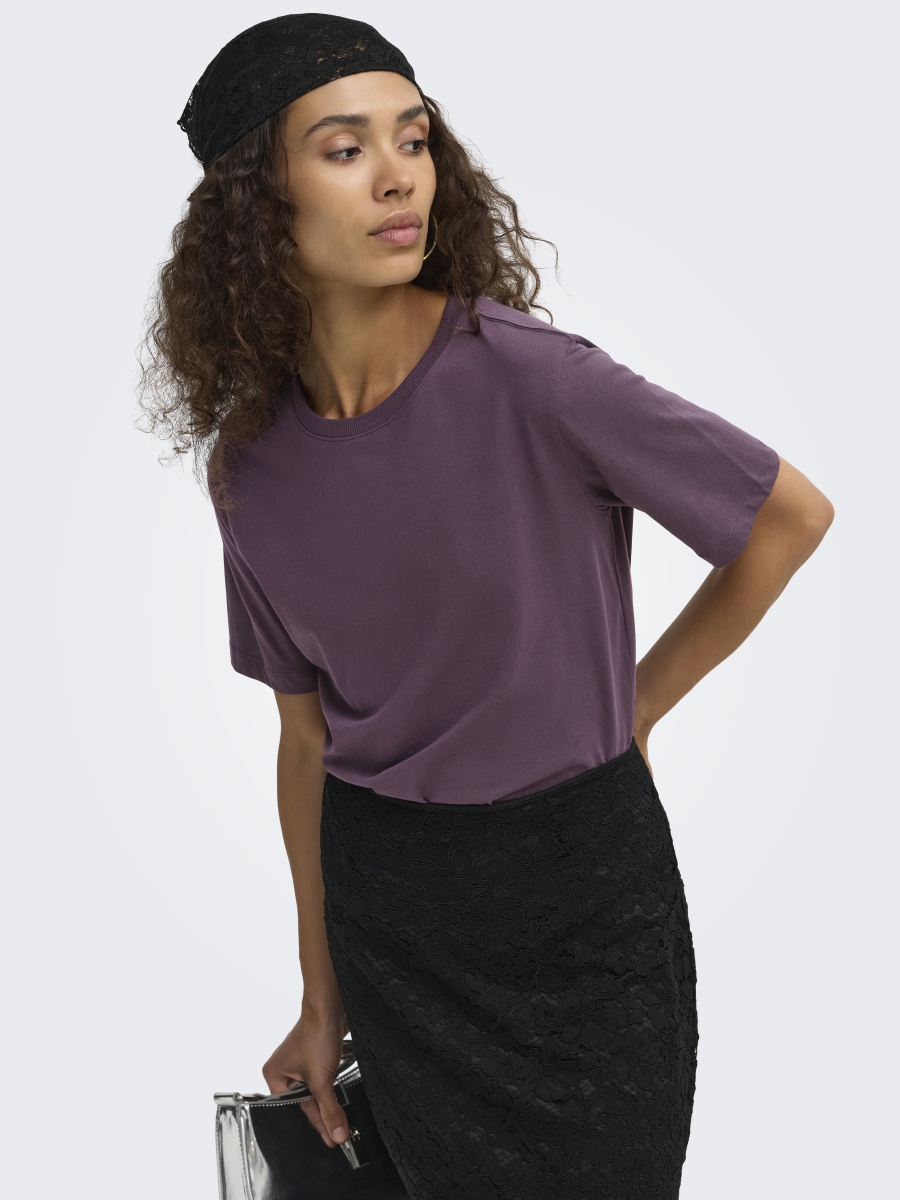 JDYREX S/S TOP Plum Perfect