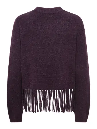 JdyAndrea Fringe pullover Plum Perfect