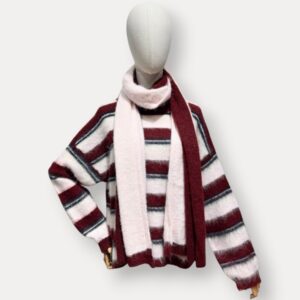 Knit Suzy met sjaal Bordeaux