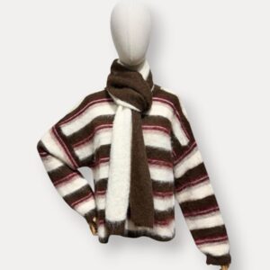 Knit Suzy met sjaal Bruin