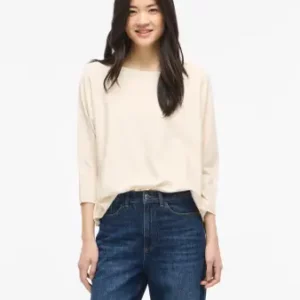 ViMalu boatneck 3/4 sleeve Sandshell